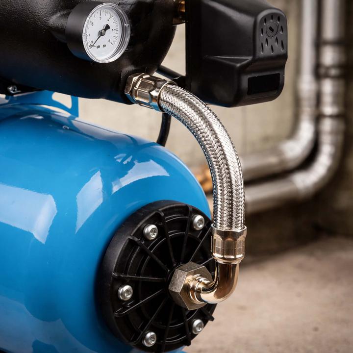 Produktbild Wiltec Stahlflex-Wasserschlauch 0.5m DN25 33,7mm für Hauswasserwerke