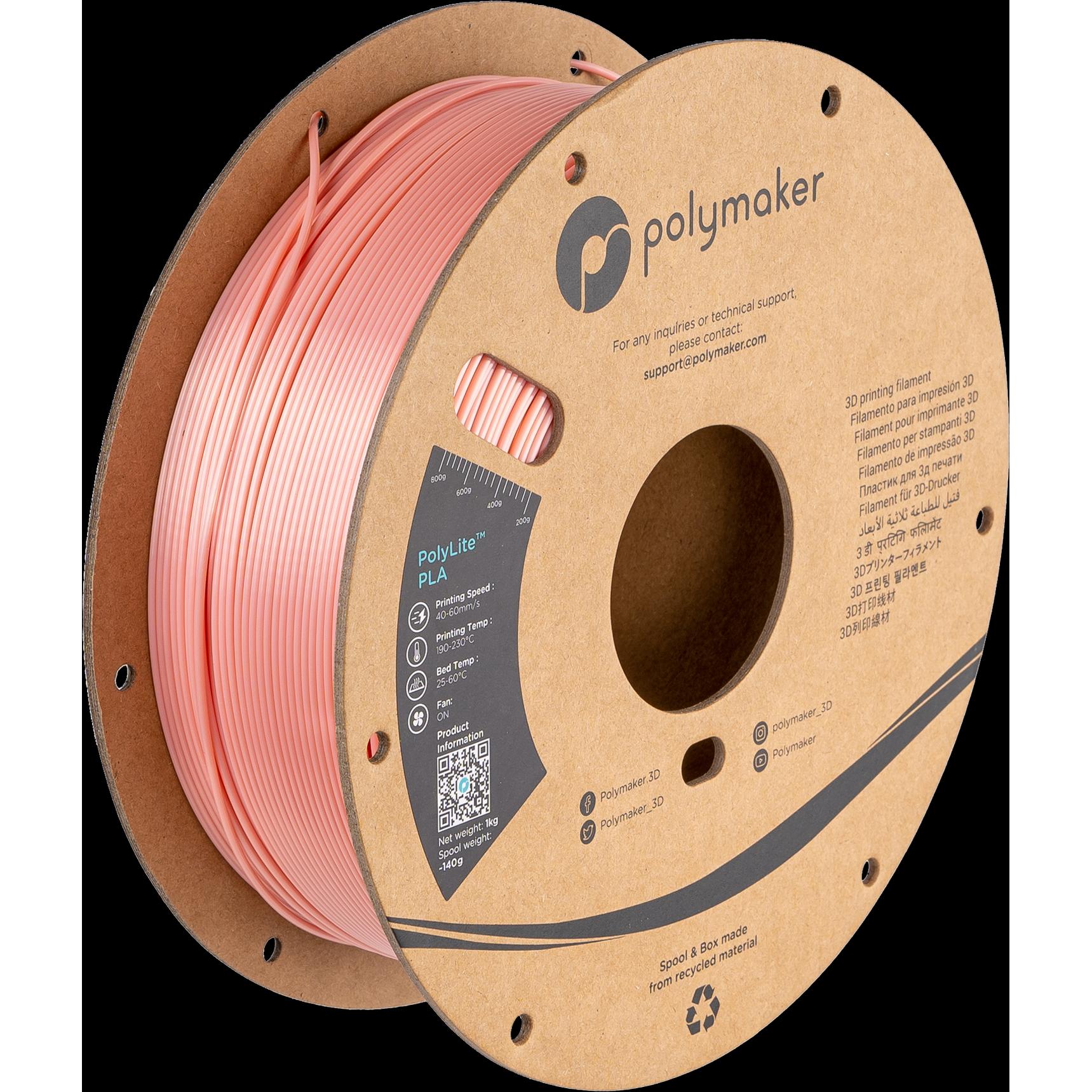 Thumbnail - Polymaker PolyLite PLA (PLA, 1.75 mm, 1000 g, Pink), 3D Filament, Pink