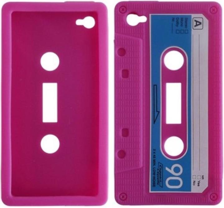 Produktbild König Design Schutzhülle Silikon Hülle Kassette für Handy iPhone 4 4S Pink (LG G4s, Apple iPhone 4)
