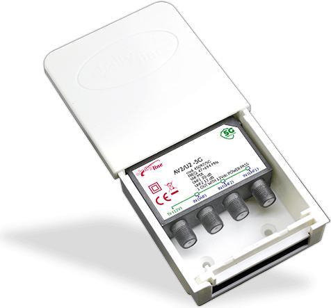 G.B.S. Elettronica AV2/U2-5G TV signal amplifier 40 - 694 MHz (Amplifier)