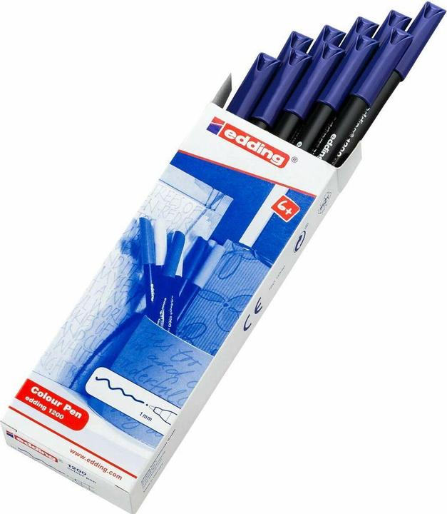 Produktbild Edding 10 1200 Filzstifte blau (Blau, 10 x)