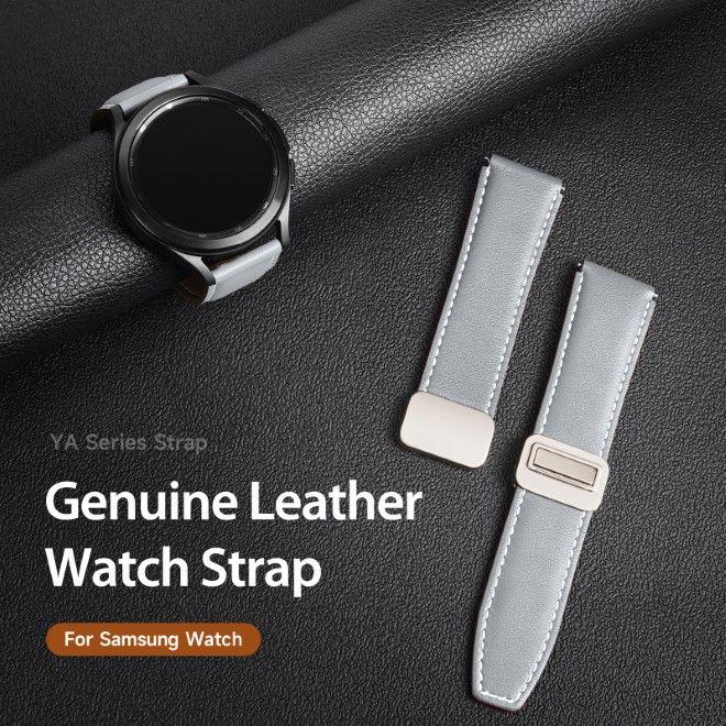 Image du produit Dux Ducis YA Series Bracelet en cuir véritable (20 mm, Cuir véritable, Largeur de l'ergot 20 mm, Galaxy Watch6, Galaxy Watch3 (41mm), Gear S2 Classic)
