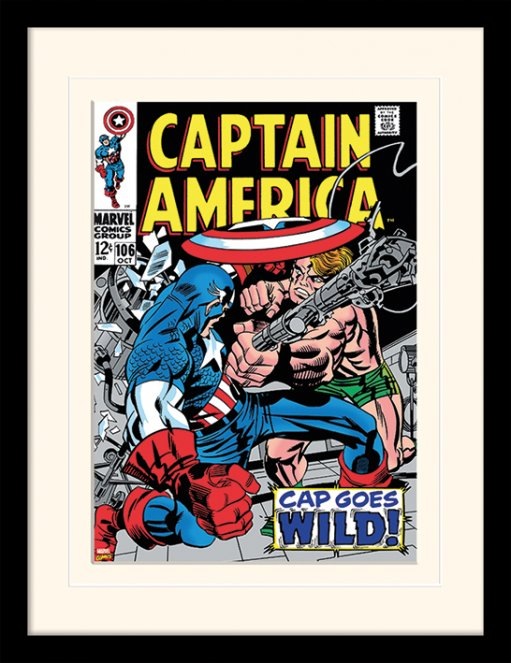 Image du produit Pyramid Cap Goes Wild, Captain America (30 x 40 cm)