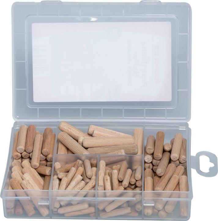Actual product image Fischer EasyDIY Box wooden dowels (160 pcs.)