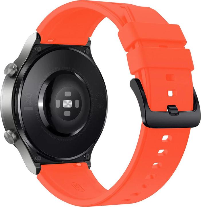 Produktbild Marka Niezdefiniowana Silikonarmband für Huawei Watch GT 2/3/4/2 Pro/3 Pro/4 Pro/GT 2e 46 mm – Orange (Silikon)