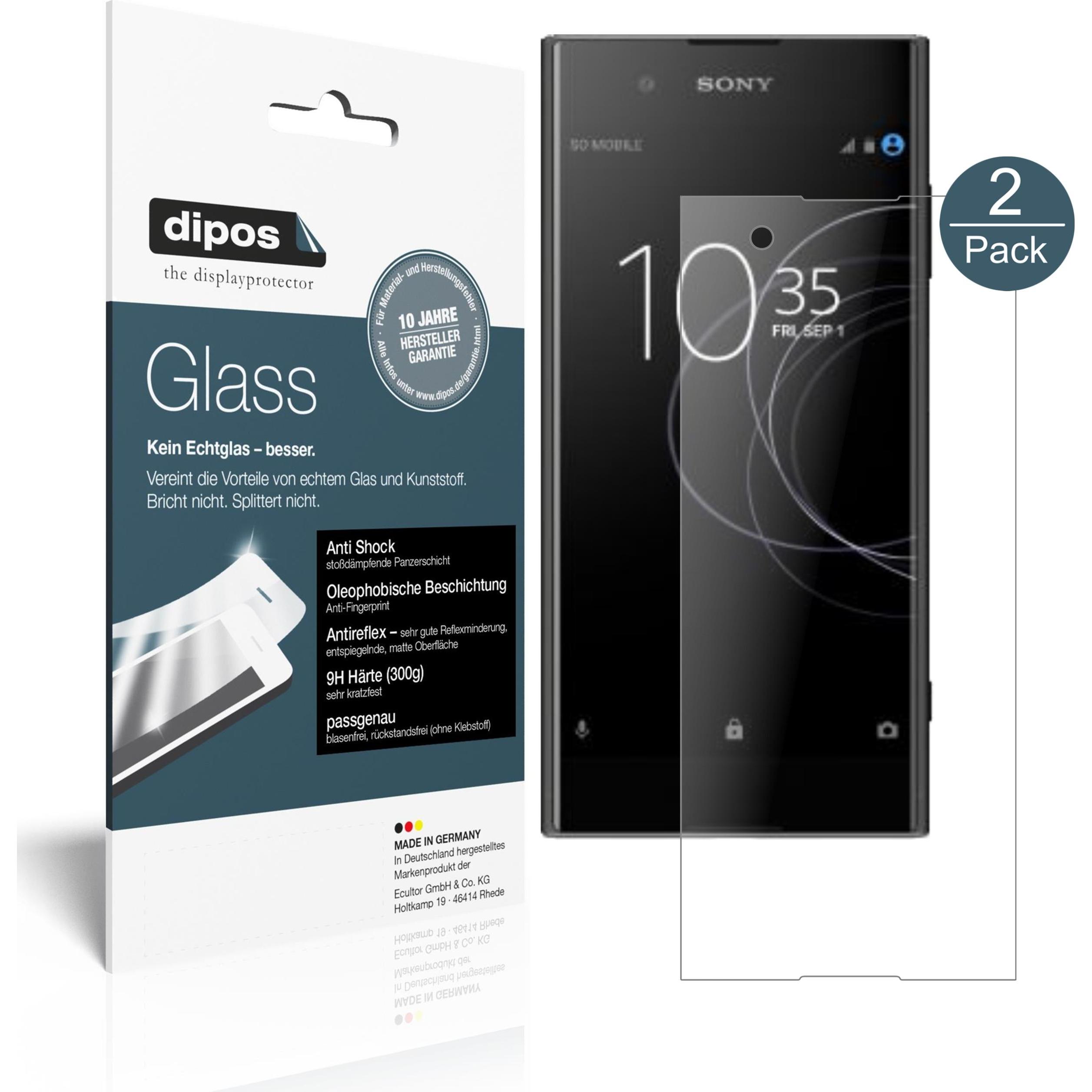 Dipos Displayschutz Anti-Shock (1 Stück, Sony Xperia XA1 Plus), Smartphone Schutzfolie, Transparent