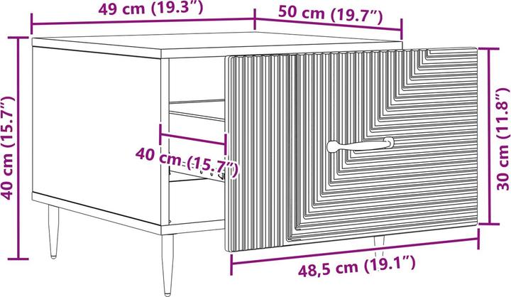 Image du produit vidaXL Couchtisch (49 x 50 x 40 cm)