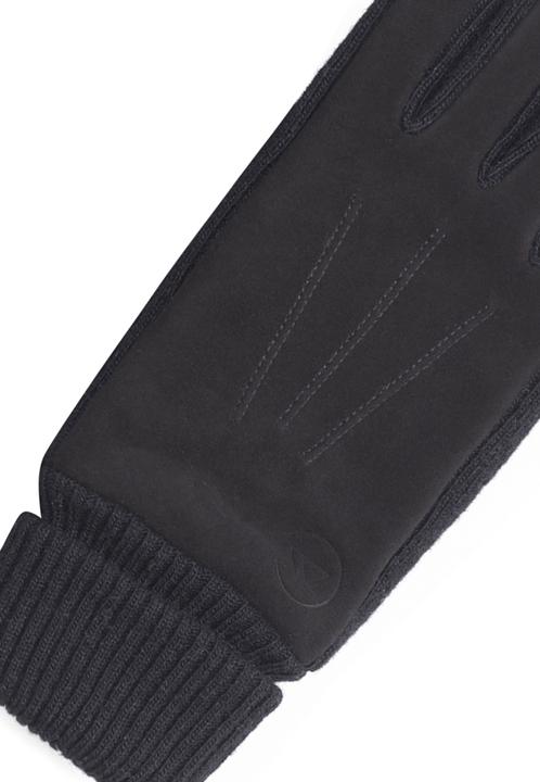 Image du produit Cash-Mere Ziegen Wildlederhandschuhe mit Kaschmirfutter und Manchette (L)