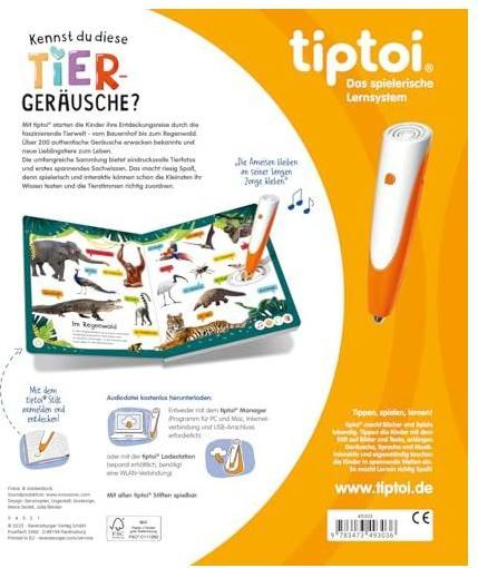 Actual product image Ravensburger tiptoi Kennst du diese Tiergeräusche? (German, 2025)
