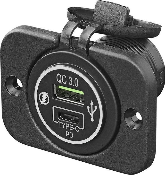 Produktbild ProPlus USB-Schnell-Ladegerät Typ A + C 2-fach 12/24V 3A