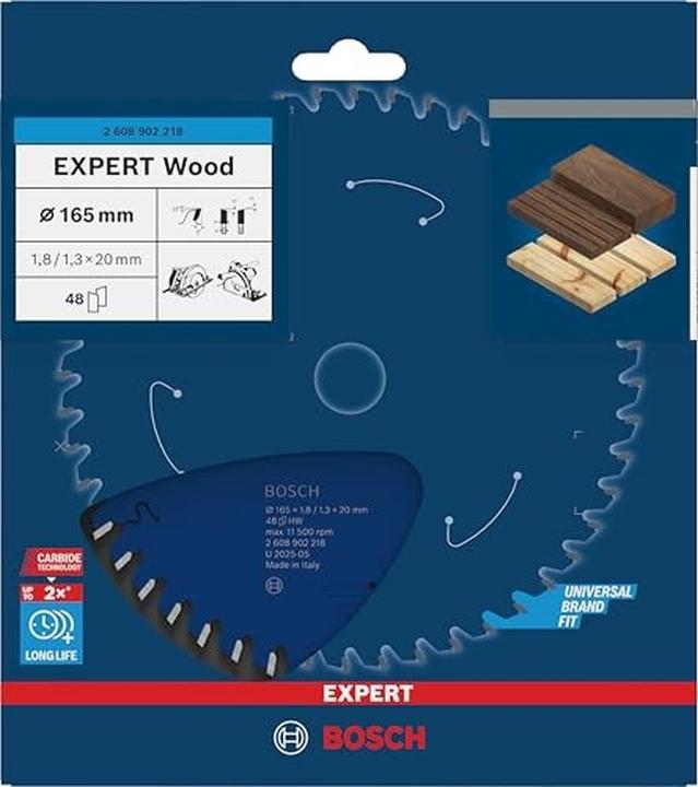 Produktbild Bosch Professional Zubehör EXPERT Wood Kreissägeblatt, 165x20 mm, T48