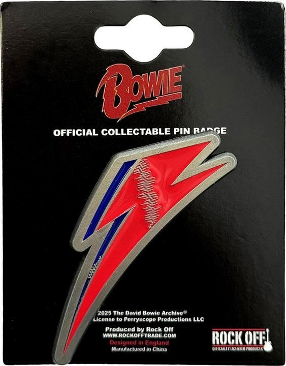 Actual product image David Bowie Pin Flash Badge