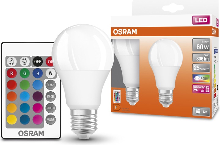 Actual product image Osram Led Retrofit (E27, 9.70 W, 806 lm, 2 x, G)