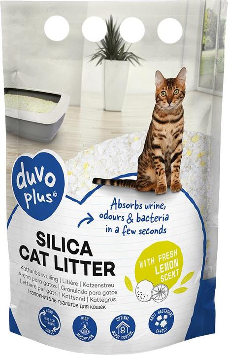 Actual product image Duvoplus cat litter flowers premium silica (Fast absorbing, 2 kg)