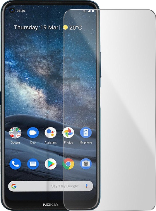 Produktbild Avizar Kristallklare Folie, Glas-Displayschutz (2 Stück, Nokia 8.3 5G)