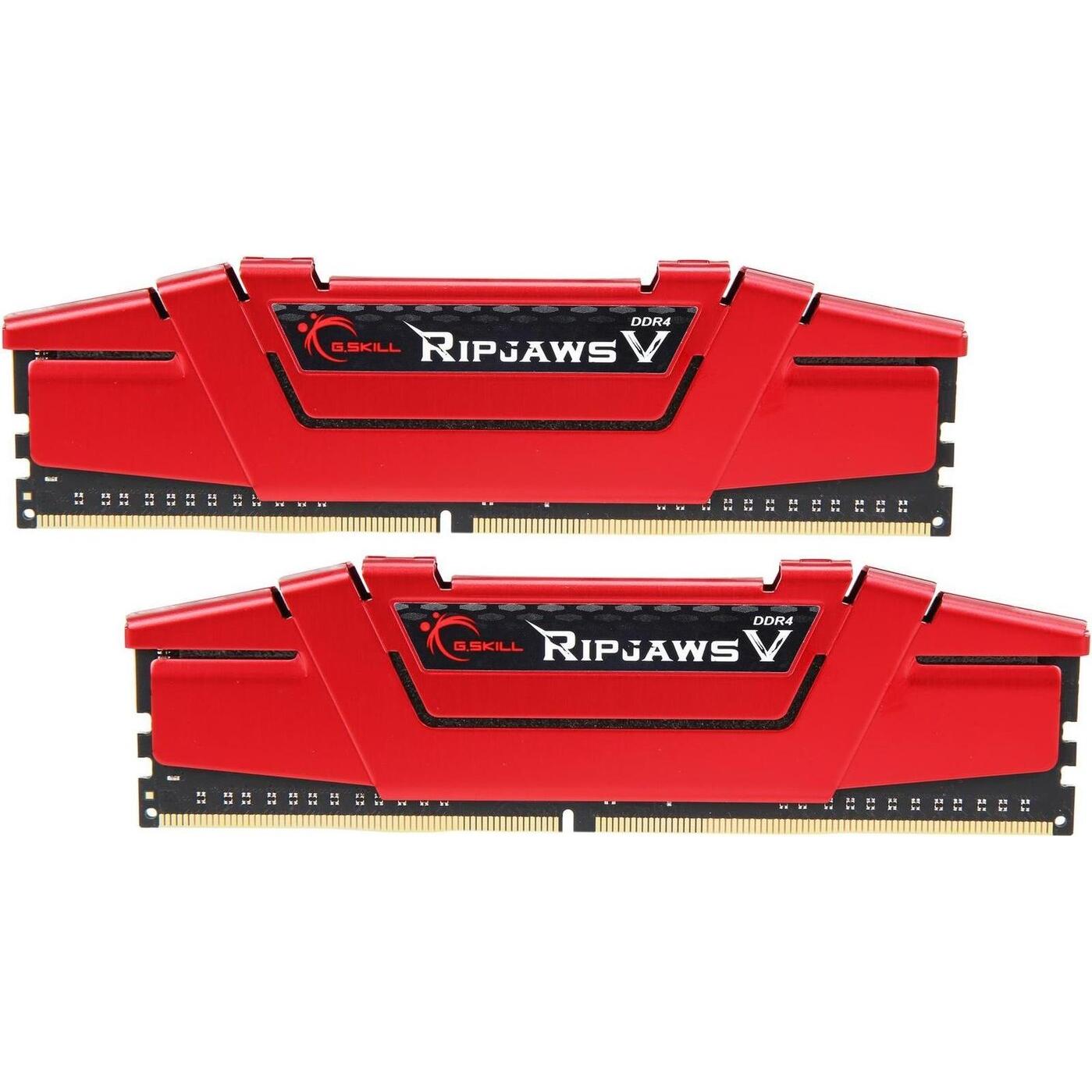 G.Skill Ripjaws V (2 x 8GB, 3000 MHz, DDR4-RAM, DIMM), RAM, Schwarz, Rot