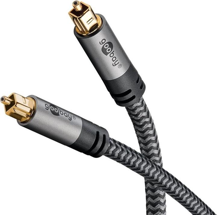 Goobay TOSLINK-Kabel, 2 m, Sharkskin Grey (2 m, TOSLINK)