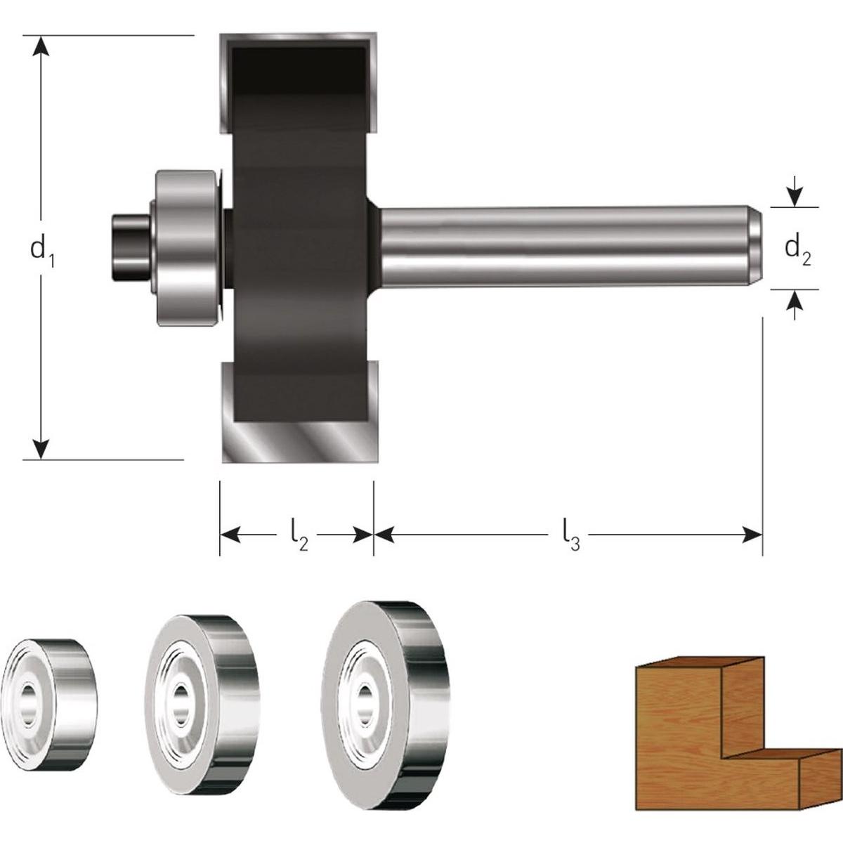Rotec, Punte per fresa, Bovenfrees Sponning Type 271.16