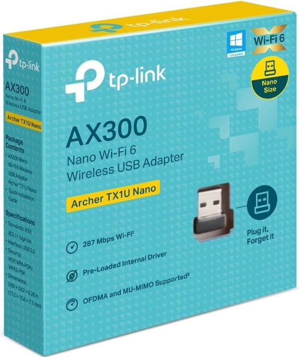 Actual product image TP-Link AX300 NANO WI-FI 6 USB ADAPTER (USB)