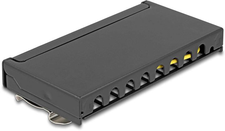 Actual product image Delock Mini Desktop Patchpanel RJ45 jack 8 port Cat.6A shielded black - for