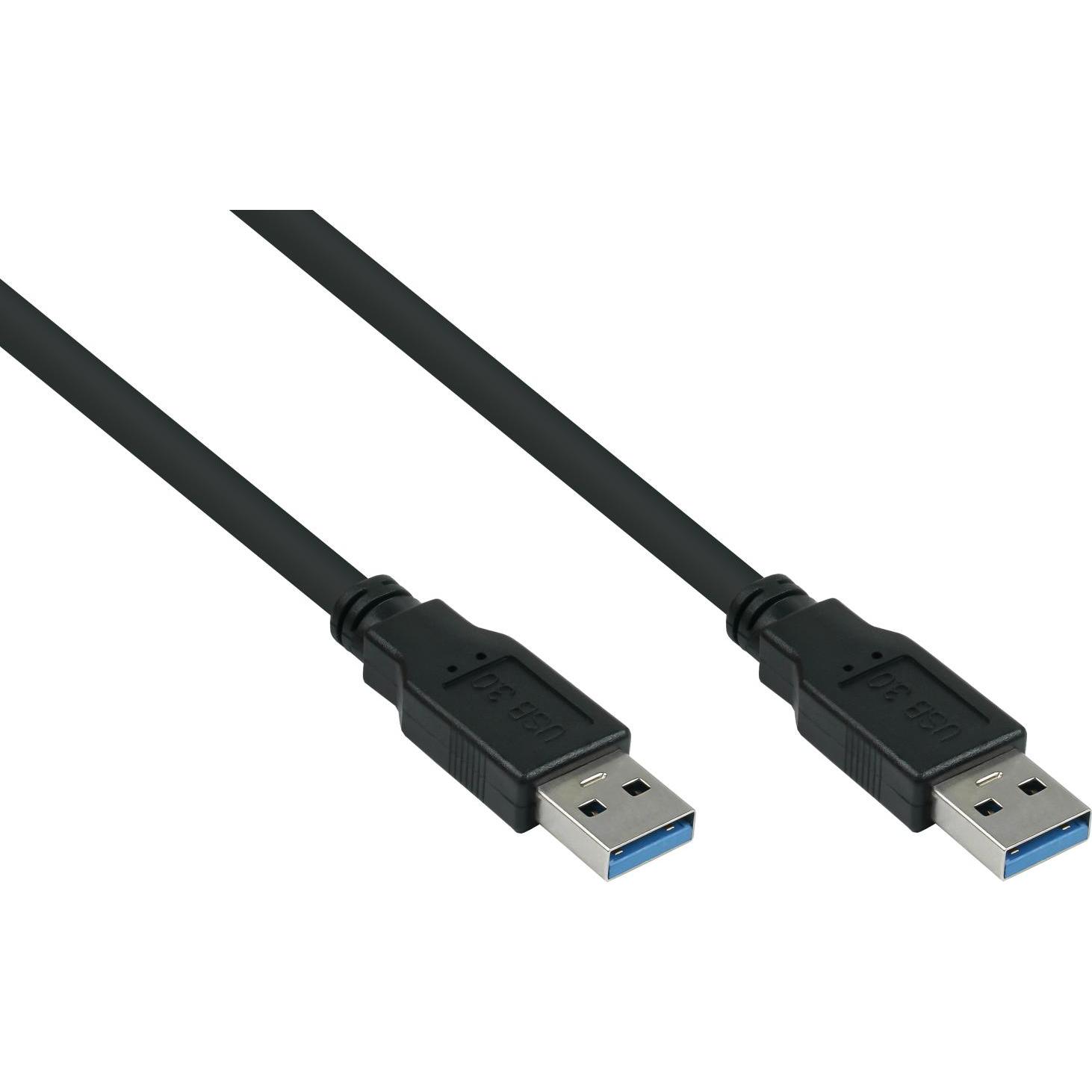 Thumbnail - Good Connections Kabelmeister USB 3.0 an USB-A CU 5m schwarz (5 m, USB 3.2 Gen 1), USB Kabel