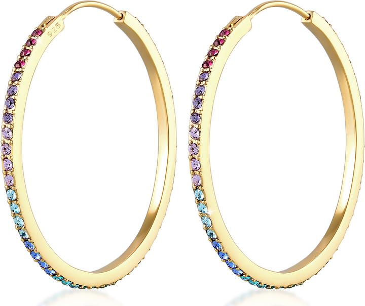 Immagine prodotto Elli Creolen mit Multi-Color Kristallen (Argento)