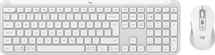 Actual product image Logitech MK950 Signature Slim Combo Pale Grey - US - Keyboard combination (Eng. Int., Wireless)