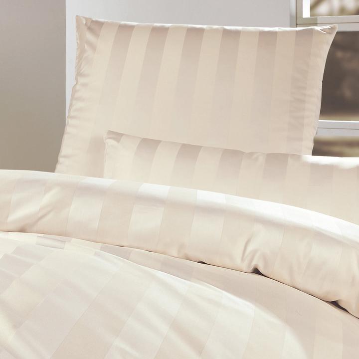 Image du produit Curt Bauer Parure de lit damassée Como beige (Housse de couette, 155x200 cm (80x80 cm))