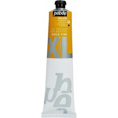 Pebeo, Künstlerfarbe + Bastelfarbe, XL Feine Ölfarben (Ockergelb, 200 ml)
