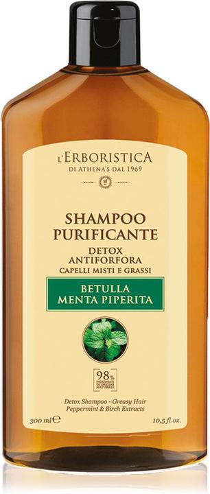 L'Erboristica di Athena's Erboristica di Athena's Shampoo with Birch and Mint Extract 300ml Oily Hair (300 ml, Flüssiges Shampoo)