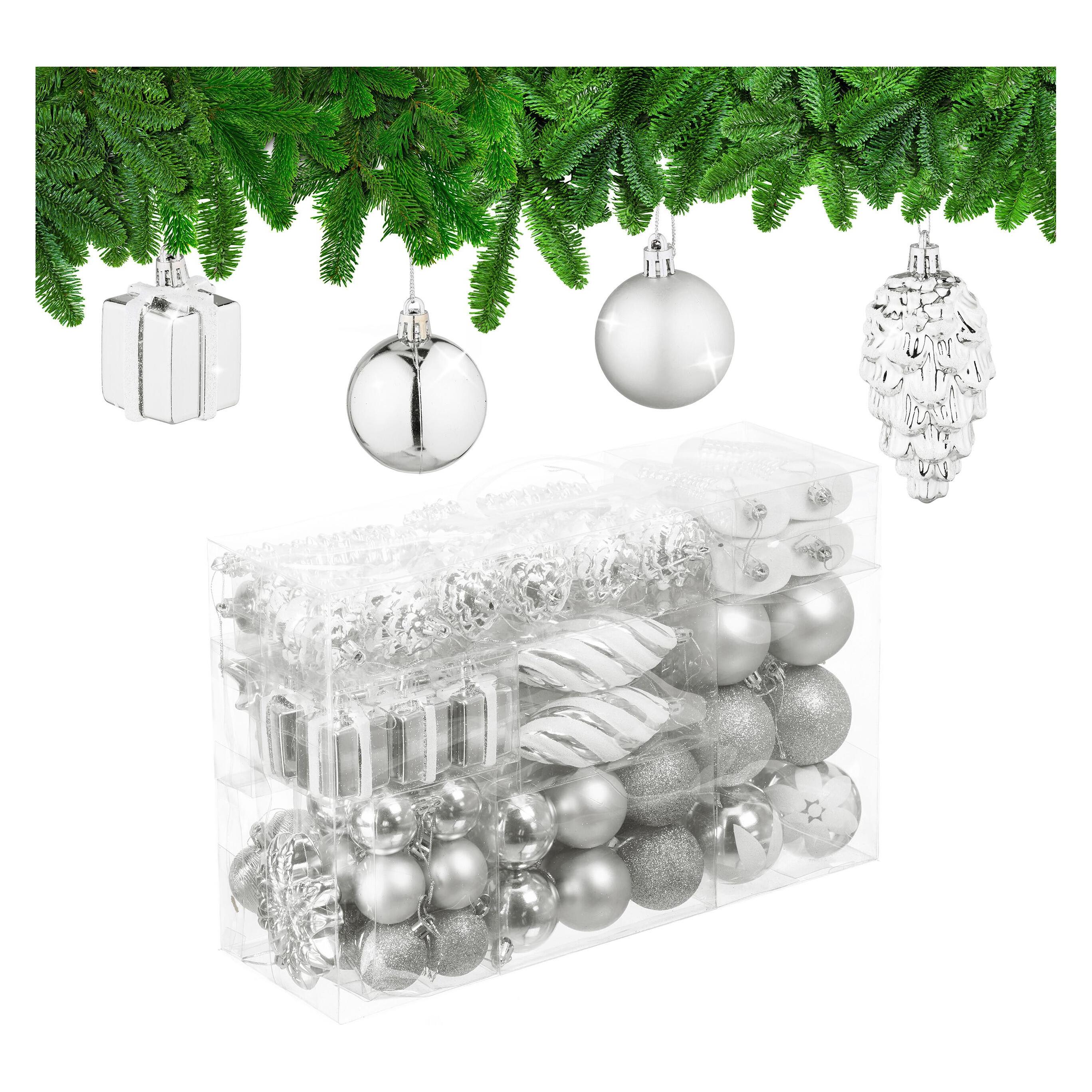 Relaxdays, Kerstboomdecoraties, 72-delige Kerstballen Set (72 x)