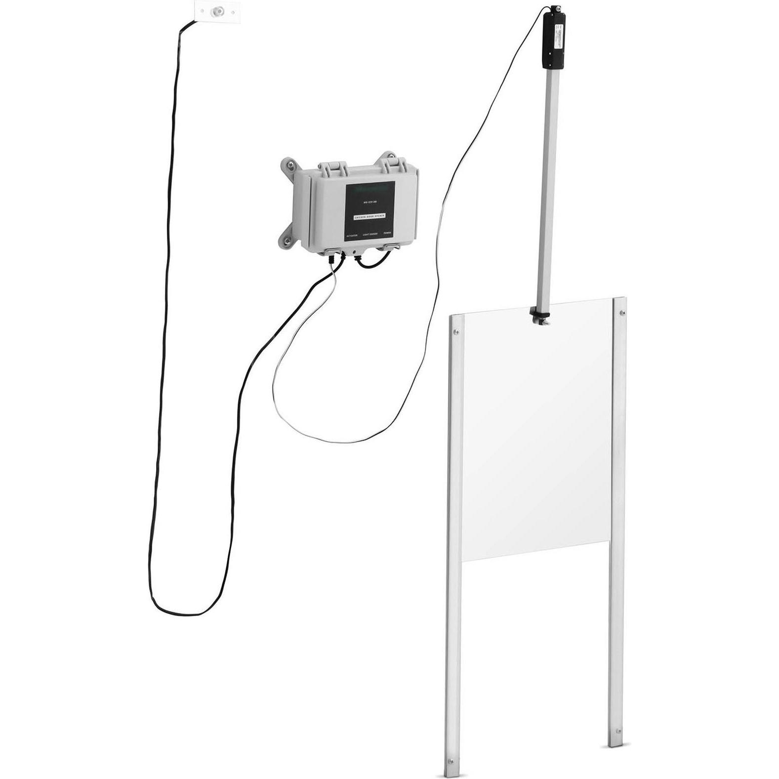 Wiesenfield, Türöffner + Türschliesser, Automatische Hühnerklappe Hühnertür LCD-Bedienfeld Timer, Lichtsensor, manuell (...
