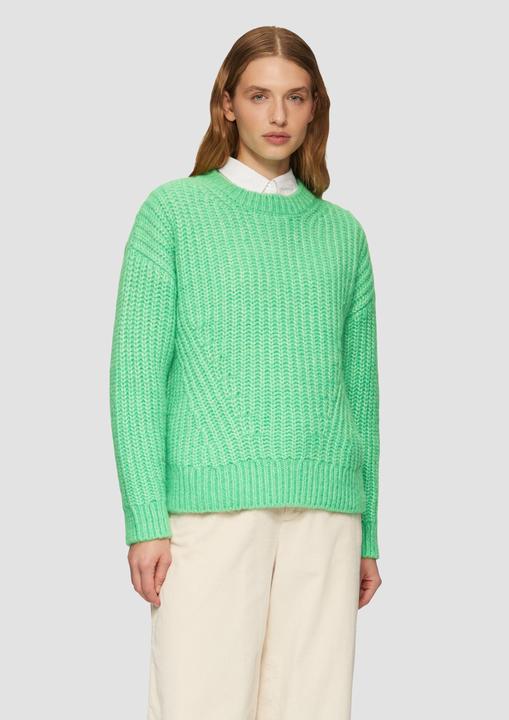 Actual product image S.Oliver Strickpullover Weicher Grobstrickpullover mit überschnittenen Schultern (42)