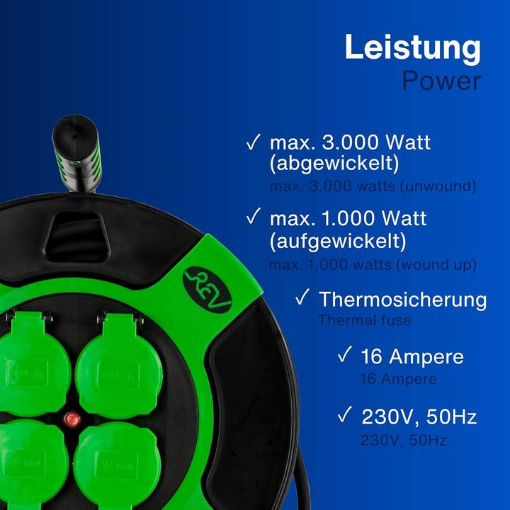 Actual product image REV Cable drum KU H05RR, 4-fold 40 m (40 m, 1.50 mm²)