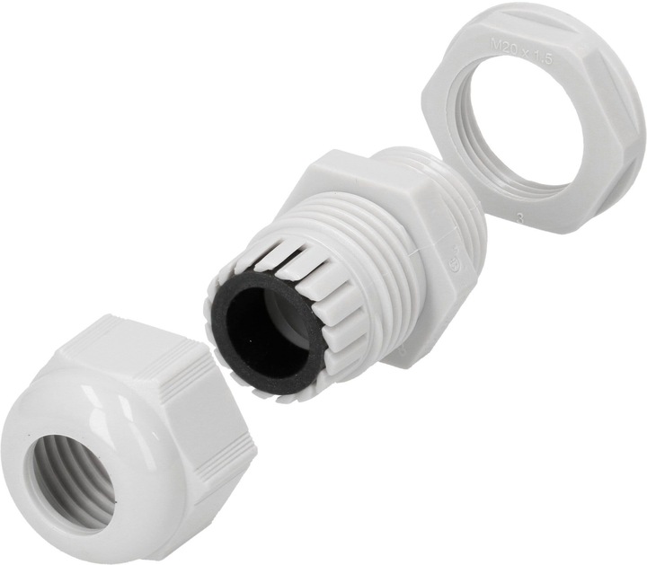 Image du produit Max Hauri Presse-étoupe M20 avec écrou gris IP68, 6 pcs.