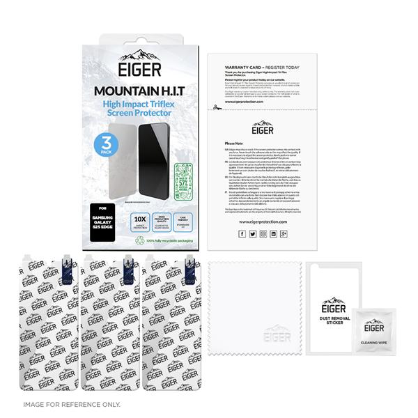 Actual product image Eiger Display-Folie (3er-Pack) Mountain H.I.T Clear (3 pcs., Samsung Galaxy S25 Edge)
