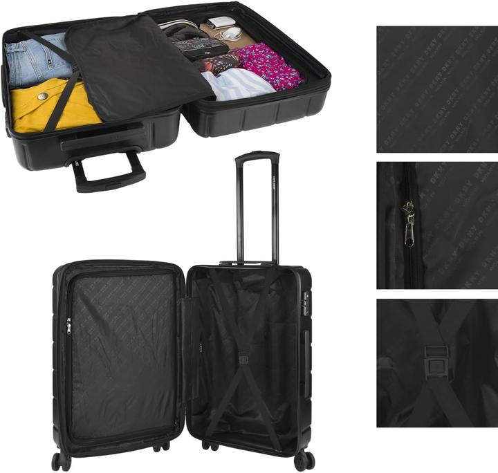 Actual product image DKNY Robuster Hartschalenkoffer mit 4 Rollen und Dehnungsfalte (64 l)