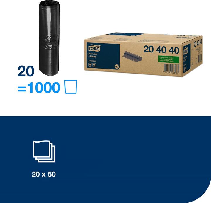 Actual product image Tork Inlay bag (50 x, 5 l)