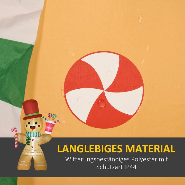 Image du produit Homcom Aufblasbarer Lebkuchenmann Polyester Orange