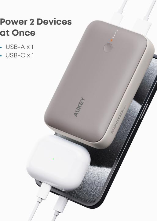 Actual product image Aukey SPARK MINI - Powerbank (20000 mAh, 22.50 W, 22.50 Wh)