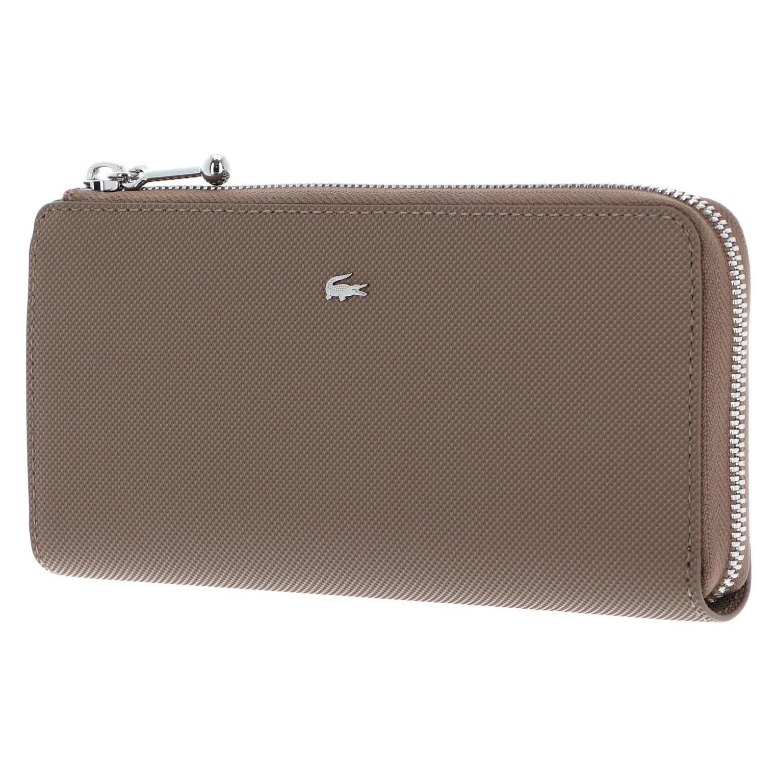 Lacoste, Damen, Portemonnaie, Daily City Slim Zip Wallet, Braun