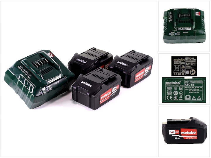 Actual product image Metabo Basic set 3 x 4.0 Ah (18 V)