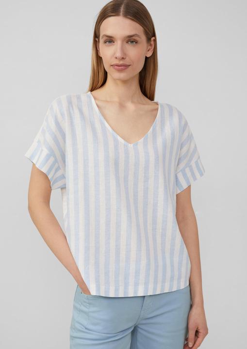 Actual product image S.Oliver T-Shirt T-Shirt im Fabricmix mit Leinenanteil (38)