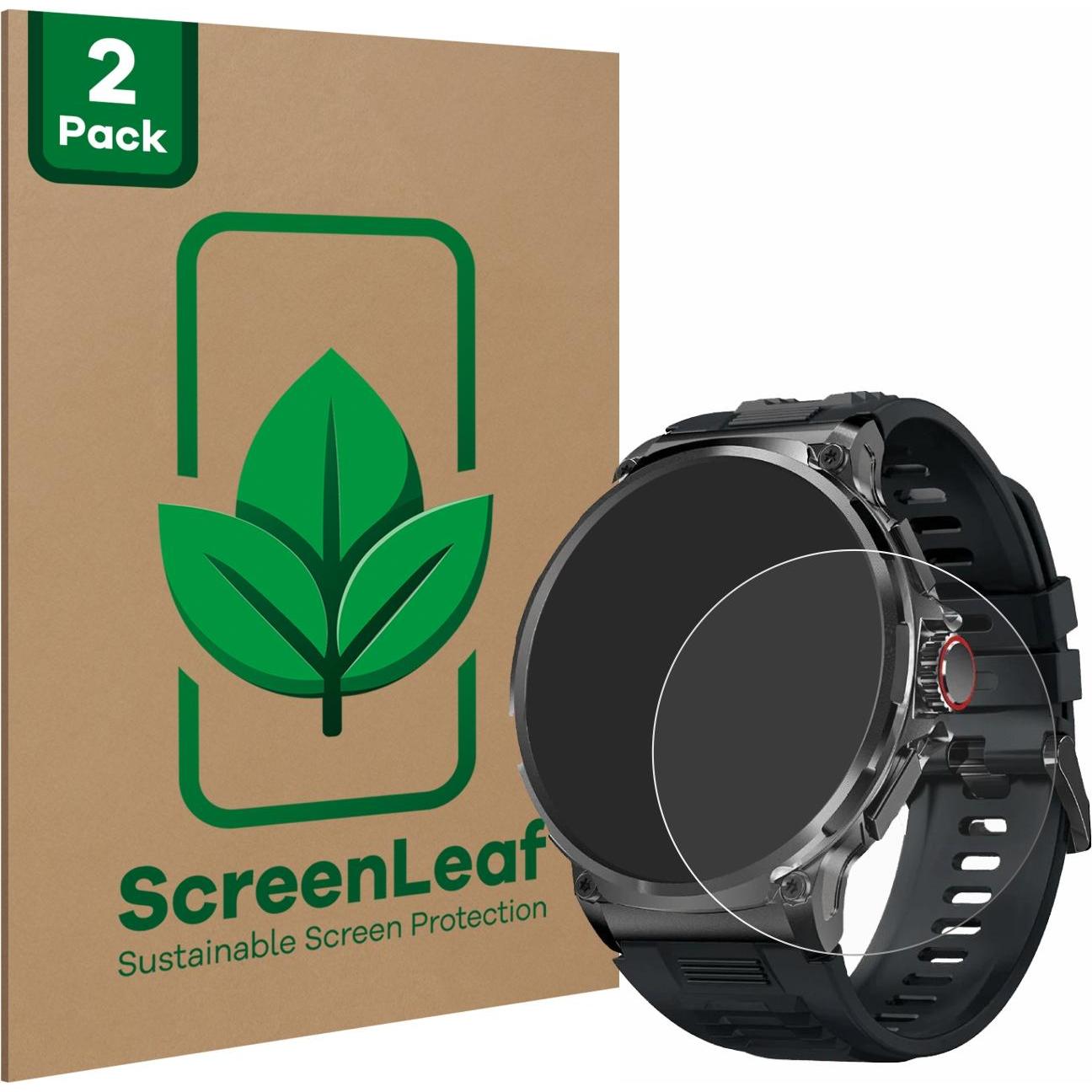 ScreenLeaf Schutzfolie nachhaltiger Displayschutz Displayschutzfolie Folie Klar Transparent, Smartwatch Schutzfolie, Tra...
