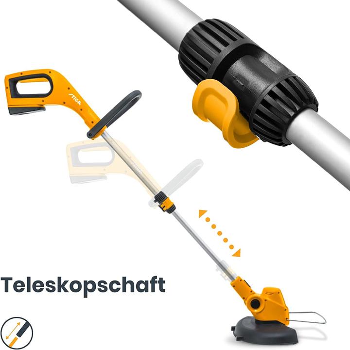 Produktbild Stiga GT 100e Akku Rasentrimmer Softgriff, inkl. Akku, inkl. Ladegerät 20V 2Ah Schnittbreite (max.) (Kunststoffmesser)