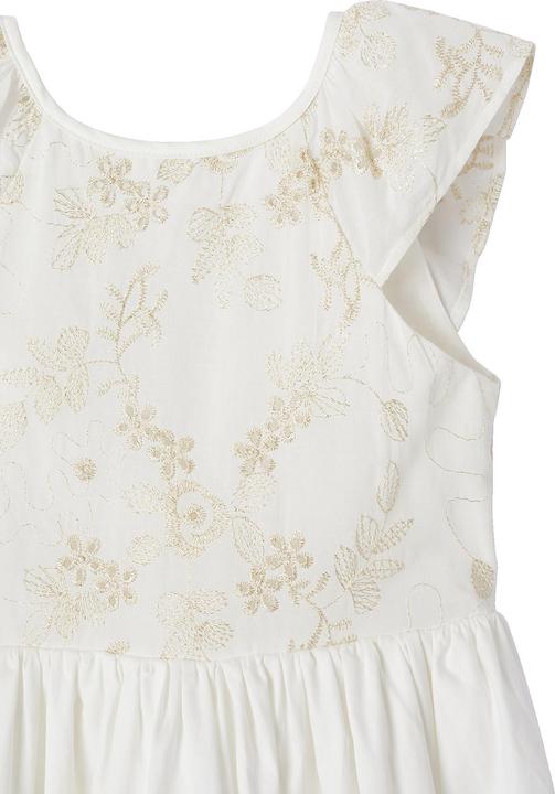 Actual product image Vertbaudet Mädchen Festkleid mit gestickten Glanz-Blumen (110)