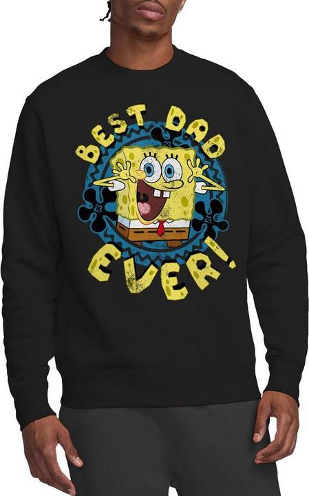 Immagine prodotto Spongebob Squarepants Best Dad Ever Felpa Festa del Papà Adulto Unisex (M)