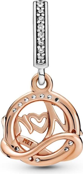 Actual product image Pandora Rose Mum and Infinity Charm (Metal, rose gold-plated)