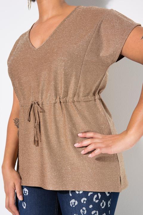 Produktbild Miamoda T-Shirt, A-Linie, glitzernder Jersey, Taillen-Tunnelzug (52)