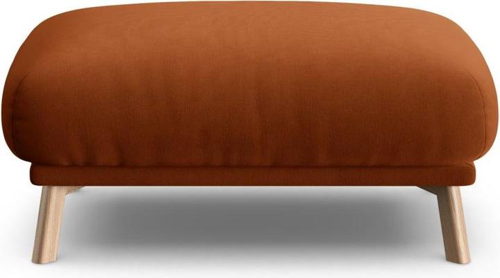 Micadoni Velvet Pouf, "Naomi", 1 Seat, Terracotta, 100x70x41 Made in Europe